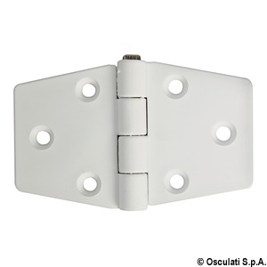 Reinforced nylon hinge, white 98x65 mm